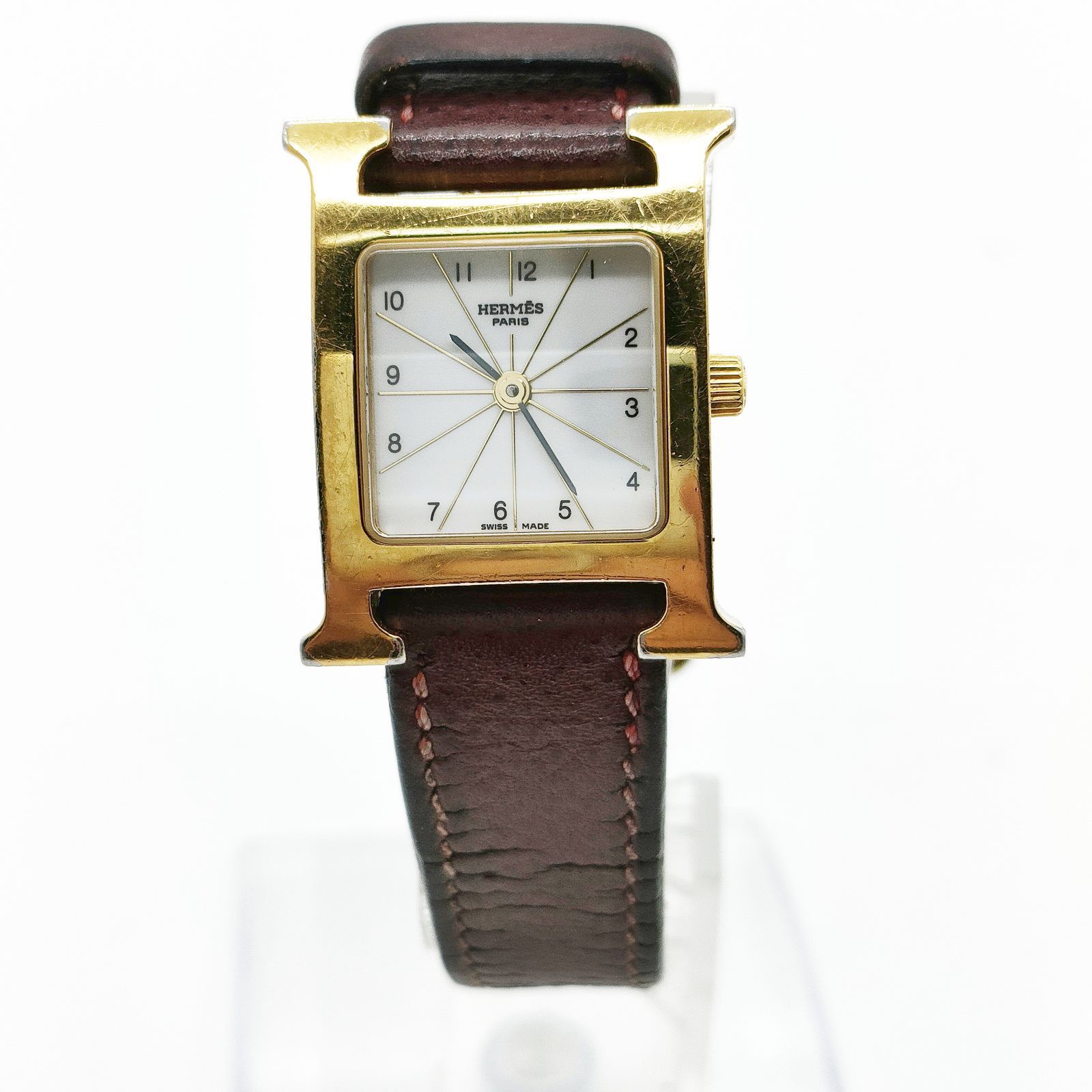 Hermes Watch HH1.201 21mm Womens Whites X Browns 1326374 | eBay