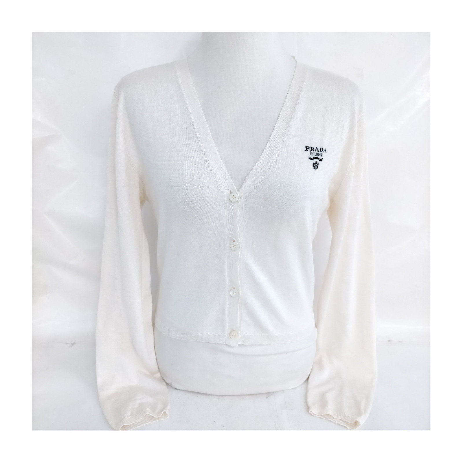 トップス PRADA Prada Tops Ladies Silk Cotton Polyester 1636016 | eBay