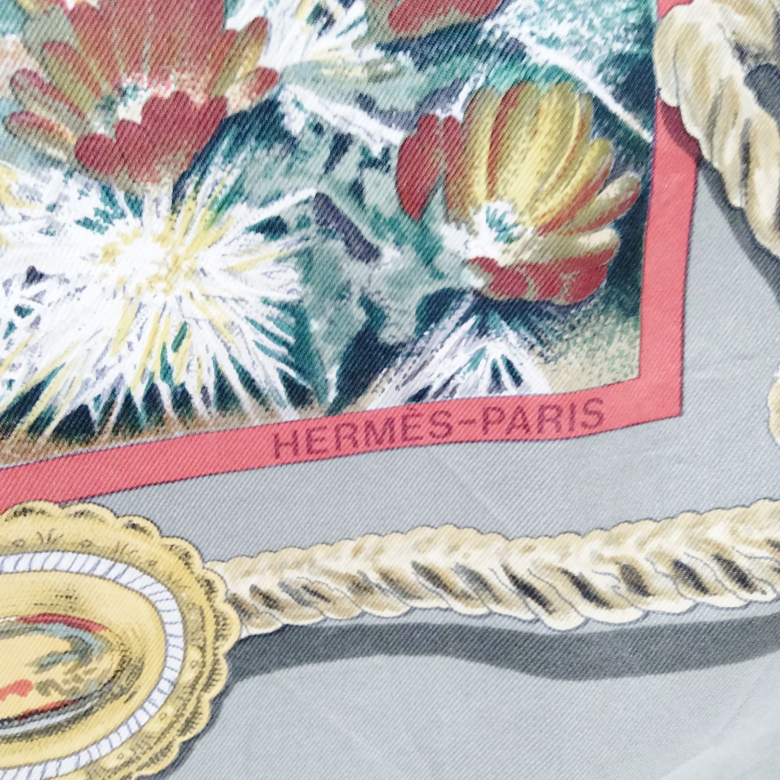 Hermes scarf Carre 90 The Pony Express Kermit Oliver Olive Silk100
