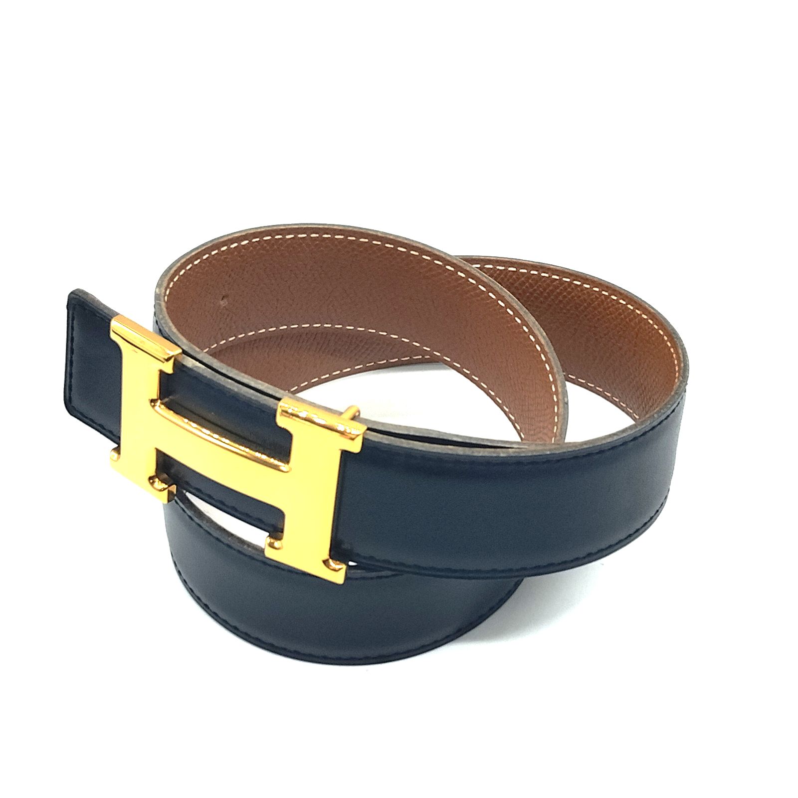 Hermes Belt Black Brown Leather HERMES reversible  main image 4