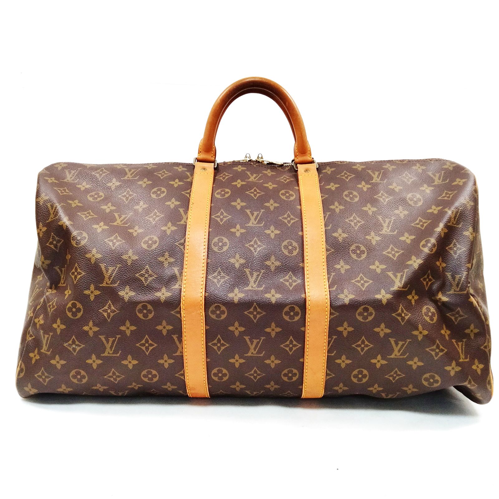 Louis Vuitton LV Boston Bag Keepall 55 Brown Monogram 3230354