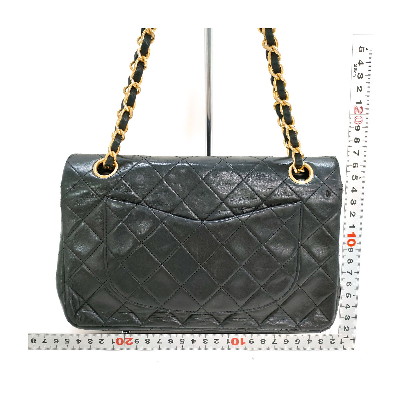 Chanel Shoulder Bag Matelasse Chain Black Lamb Leather