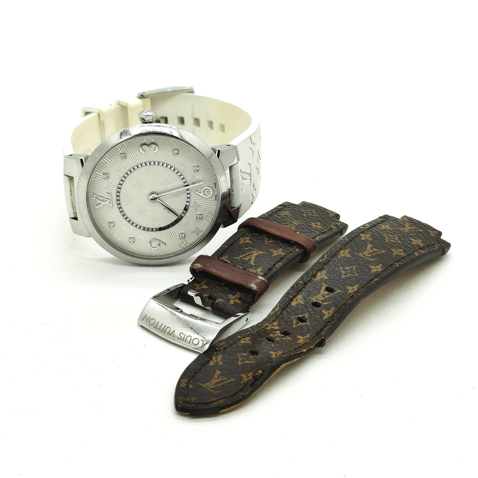 Louis Vuitton Watch Q1E01 38mm Womens Whites 4450412 | eBay