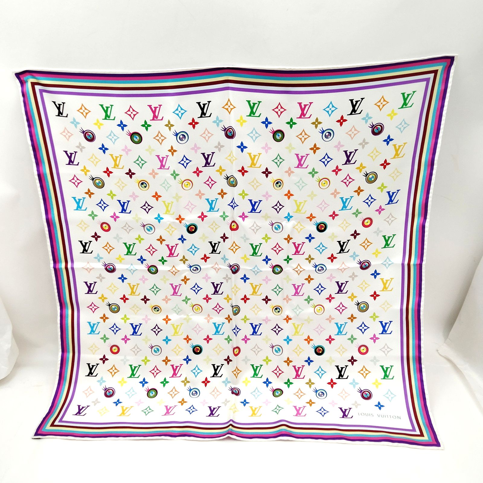 Louis Vuitton Scarf Whites Multi Color Silk 4513070 | eBay