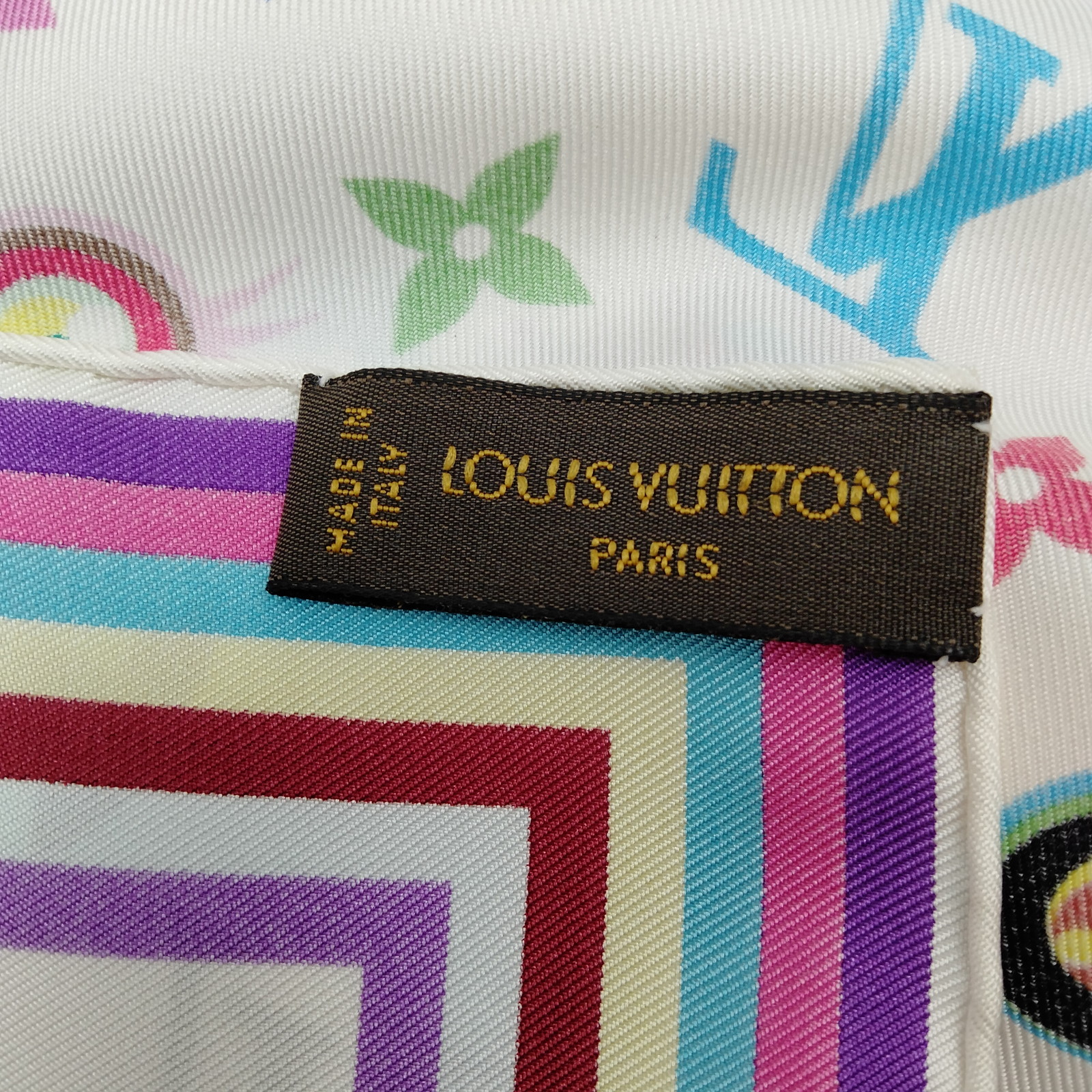 Louis Vuitton Scarf Whites Multi Color Silk 4513070 | eBay